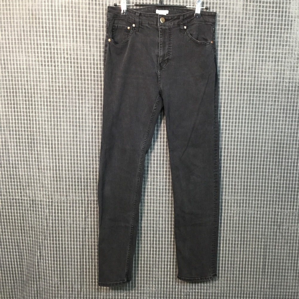 H&M Womens Black High Waist Skinny Jeans Size 10 Washed Denim